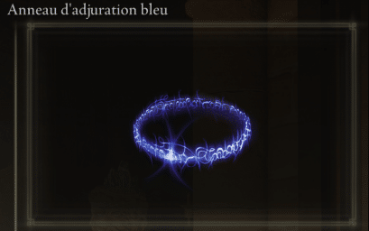 Image of the blue adjuration ring in Elden Ring