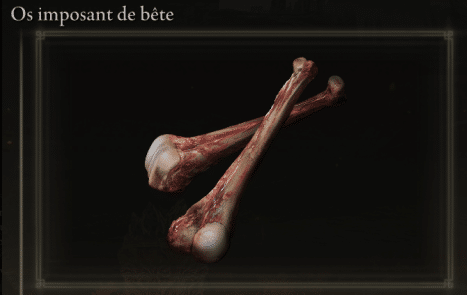 Immagine dell'imponente osso della bestia in Elden Ring