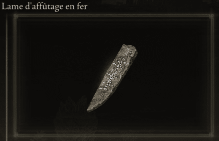Imagen de la cuchilla para afilar hierro en Elden Ring
