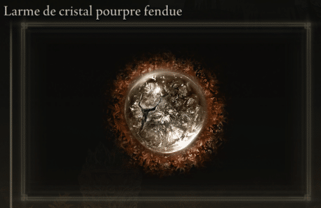 Immagine della lacrima di cristallo viola spaccato in Elden Ring