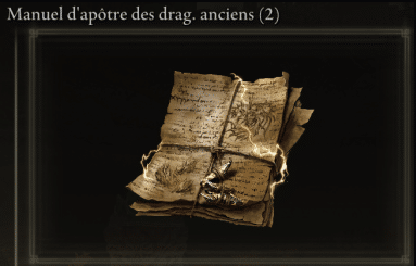 Imagen del Manual del Apóstol de dragones antiguos (2) en Elden Ring