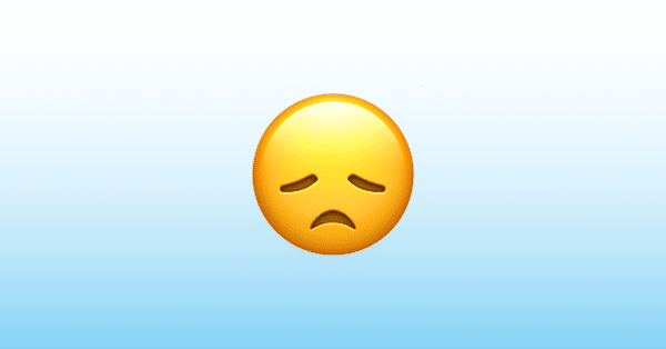 Enttäuschte Gesichts-Emoji-Bildillustration