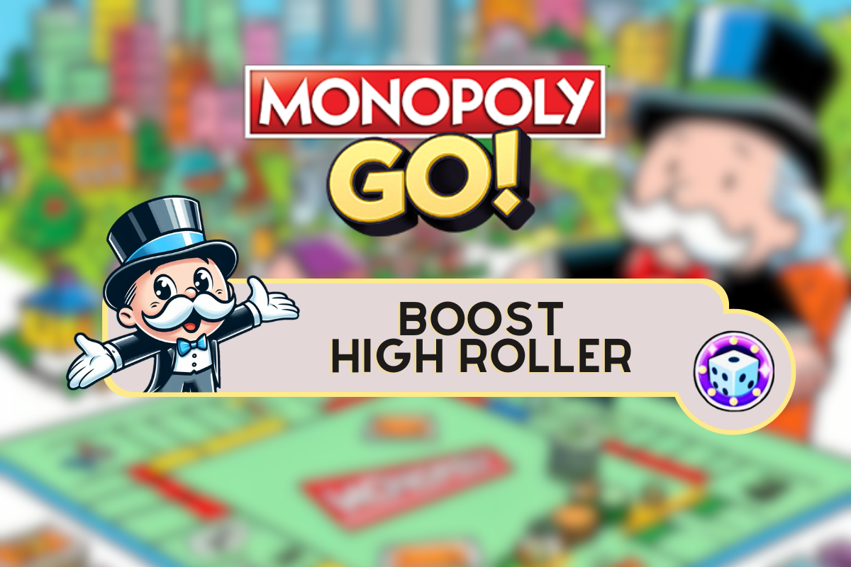 Illustration for the High Roller boost available on Monopoly GO