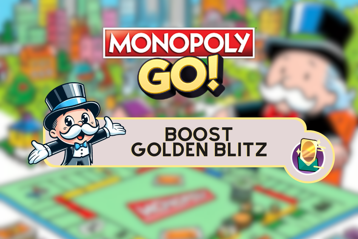 Ilustrasi untuk peningkatan Golden Blitz yang tersedia di Monopoli GO