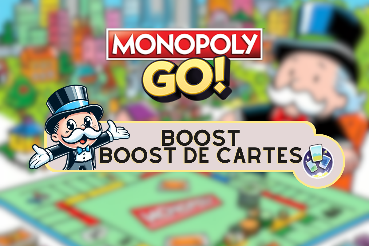 Illustrazione di Monopoly GO per il boost della carta adesiva boom