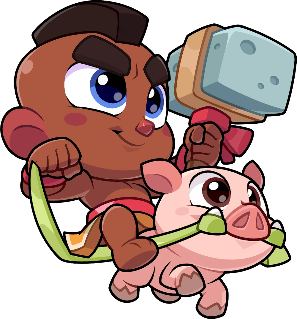 image of the Pig Rider character, baby version