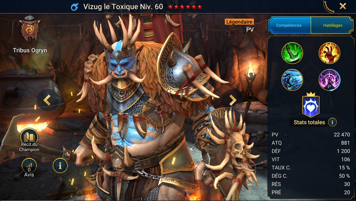 Mastery, grace and artifact guide on Vizug the Noxious (Vizug le Toxique ) on RSL 