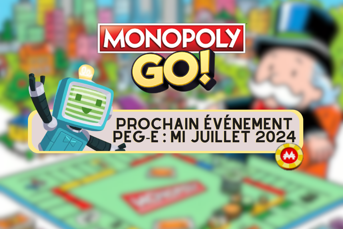 Ilustración Monopoly GO próximo evento de peg-e a mediados de julio de 2024