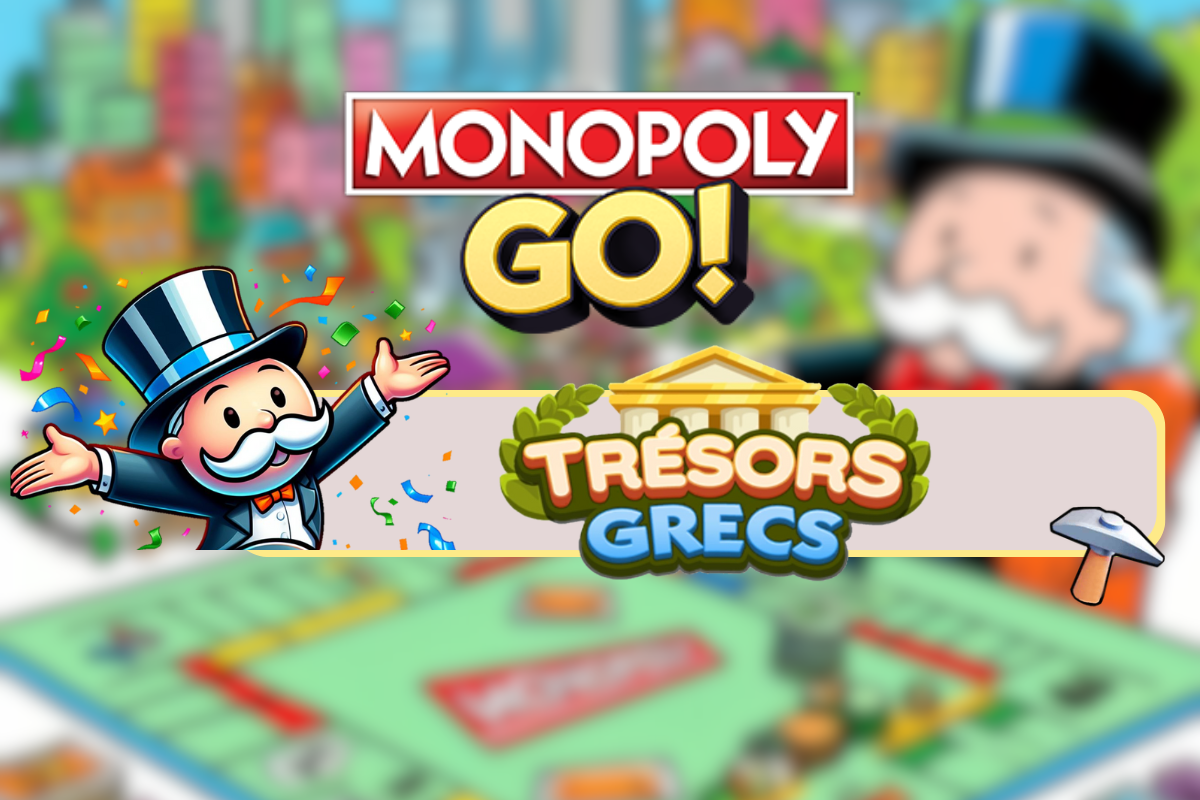 Illustration Événement Trésors Grecs Monopoly GO