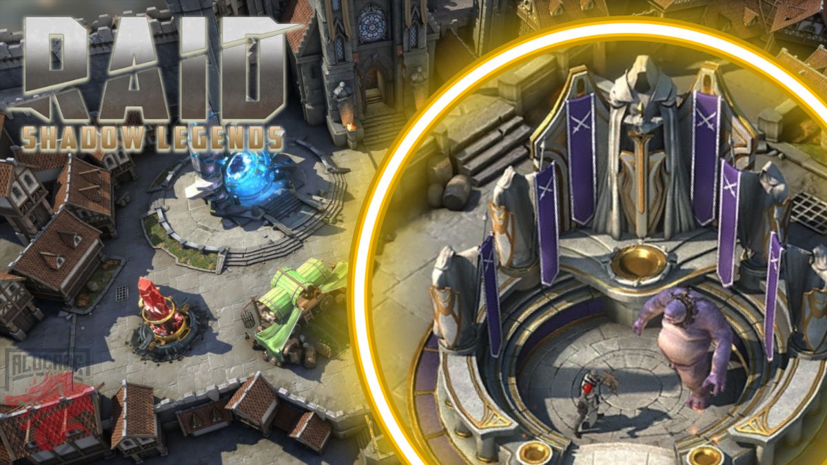 Ilustrasi arena latihan atau Keeper's Ring di Raid Shadow Legend