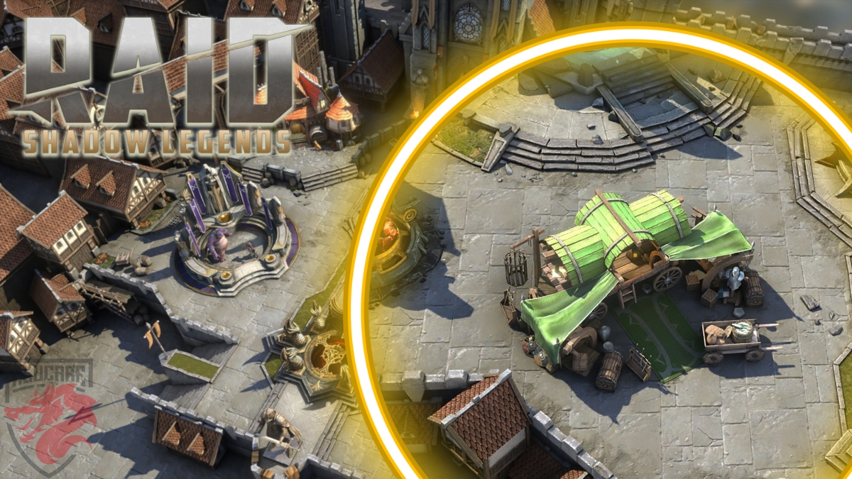 Ilustración del mercado en Raid Shadow Legends